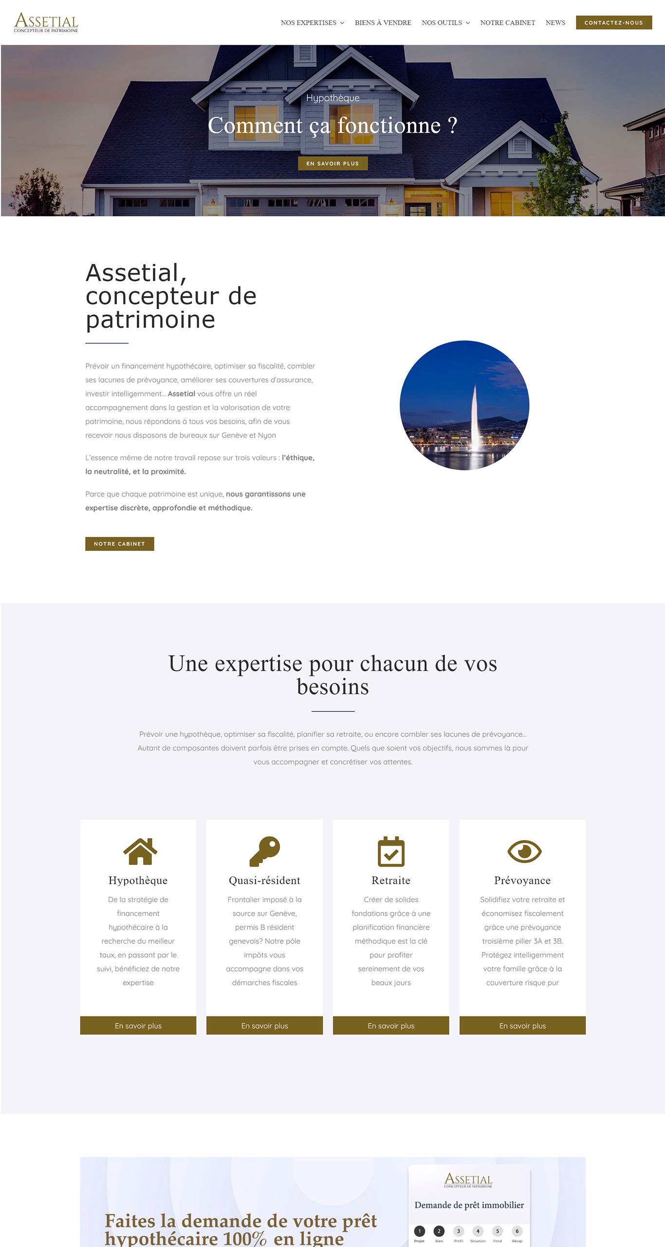 template site internet one page pour conseiller fiscal par Siclem